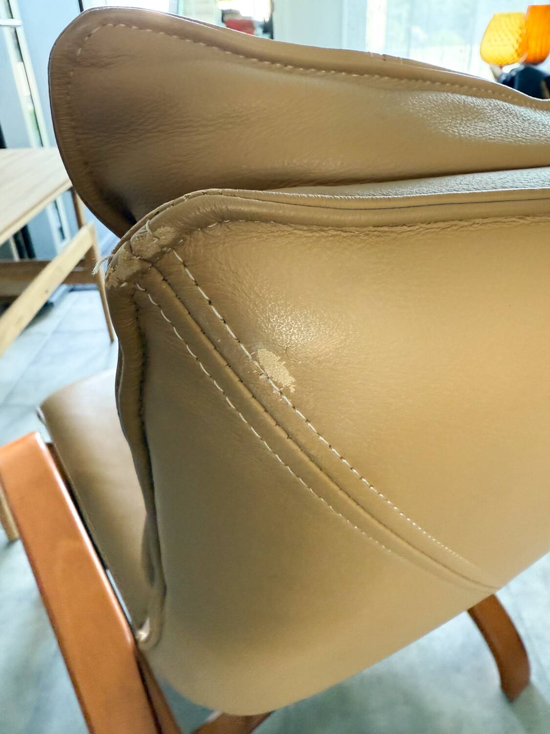 Westnofa Scandinavian Relax leather lounge chair, 1980s