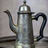 Silver-Plated Coffee Set with Tray, 1920s, Set of 6