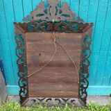 19th century vintage carved wooden mirror