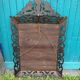 Carved wooden mirror, 19th century vintage.