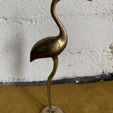 Pink flamingo in brass