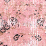 2x9 Pink Floral Vintage Runner Rug