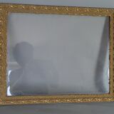 Old frame gilded stucco wood glass 46.5x35.5 cm, hardwood 41.7x32.7 cm SB
