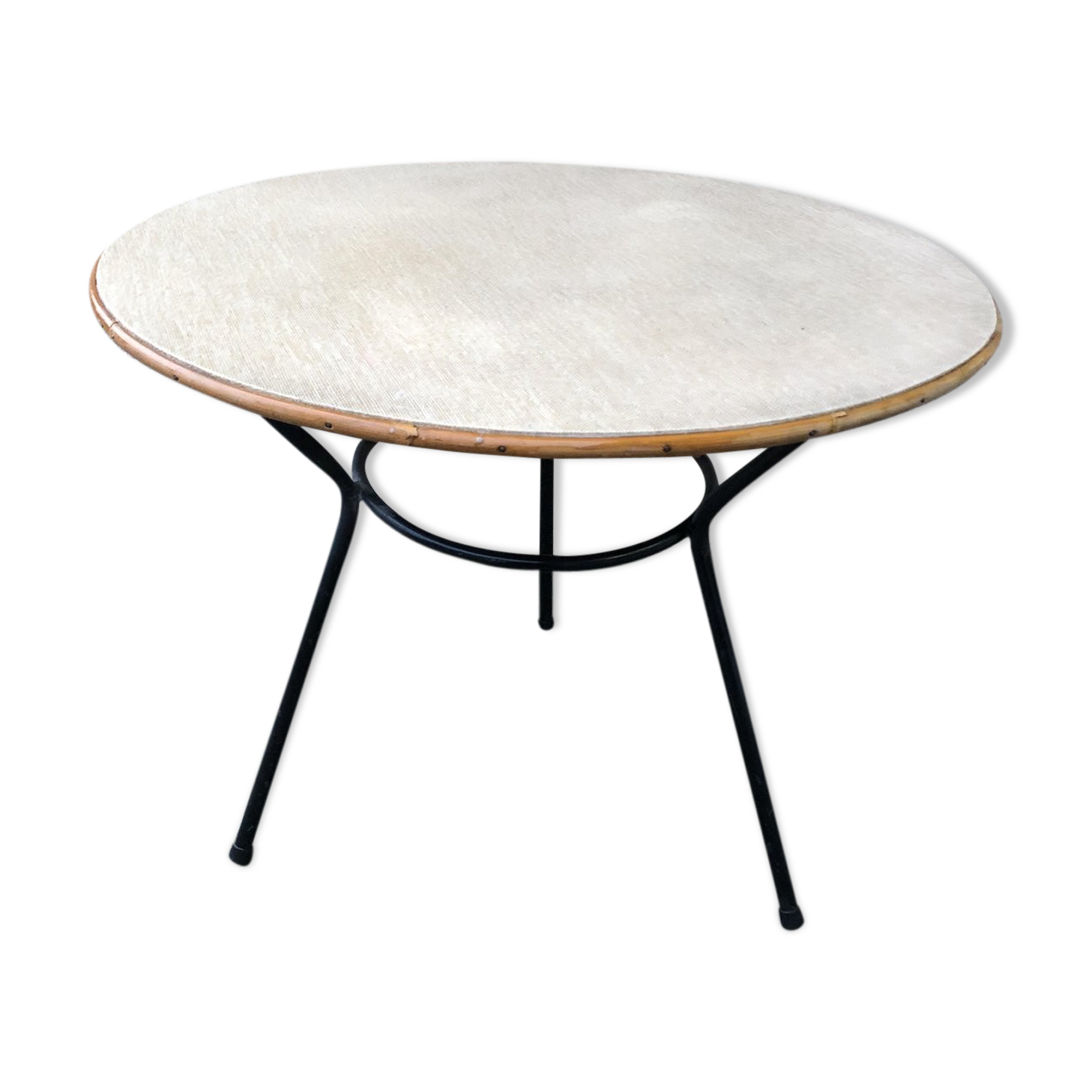 Tripod iron coffee table in 1950s