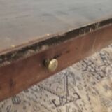 Antique 1900s rustic farmhouse coffee table two drawers