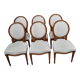 Serie de 6 chaises medaillon style Louis XVI