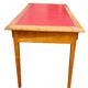 Bureau plat style Louis XVI réversible 6 tiroirs cuir rouge