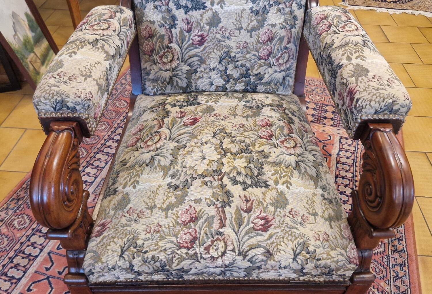 Voltaire mahogany with a rack.