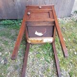 Old bedside table wooden nightstand drawer + case vintage