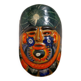 Handmade terracotta Mexican folk mask