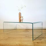 Moulded glass coffee table