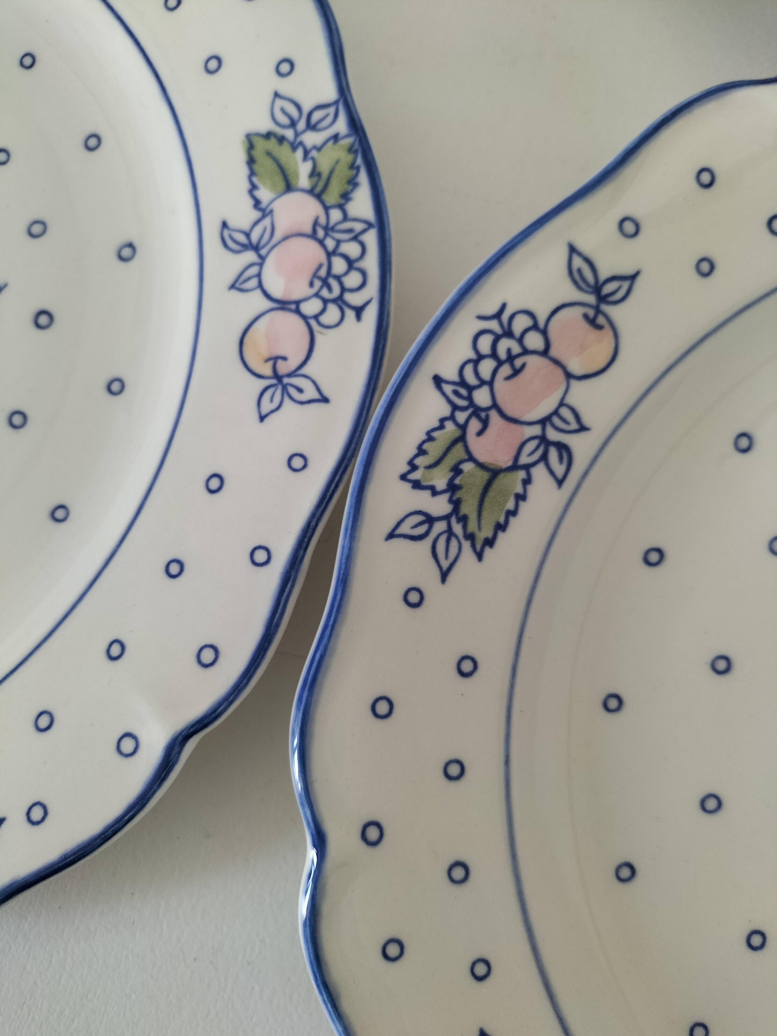 Trio of Gien dinner plates – “Marie Pierre Boitard” model