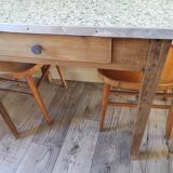 Vintage oak farm table 50s
