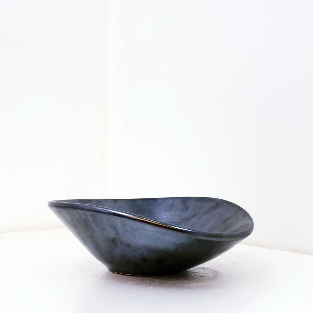 Decorative dishes or vintage ceramic grey glazed catchalls.