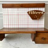 Vintage pine coffee kitchen shelf 70s