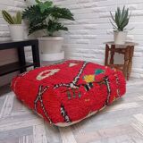 Handmade Berber pouf in wool 60 X 60 X 20 CM