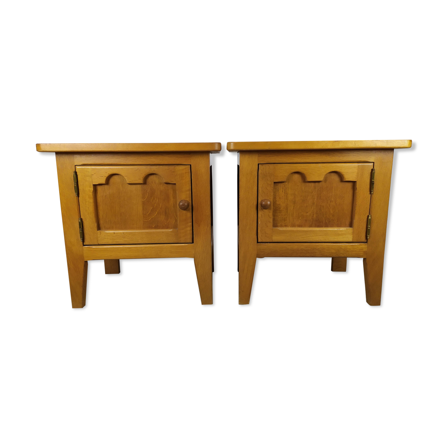 Vintage oak bedside tables