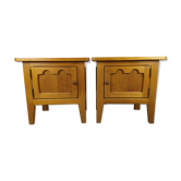 Vintage oak bedside tables
