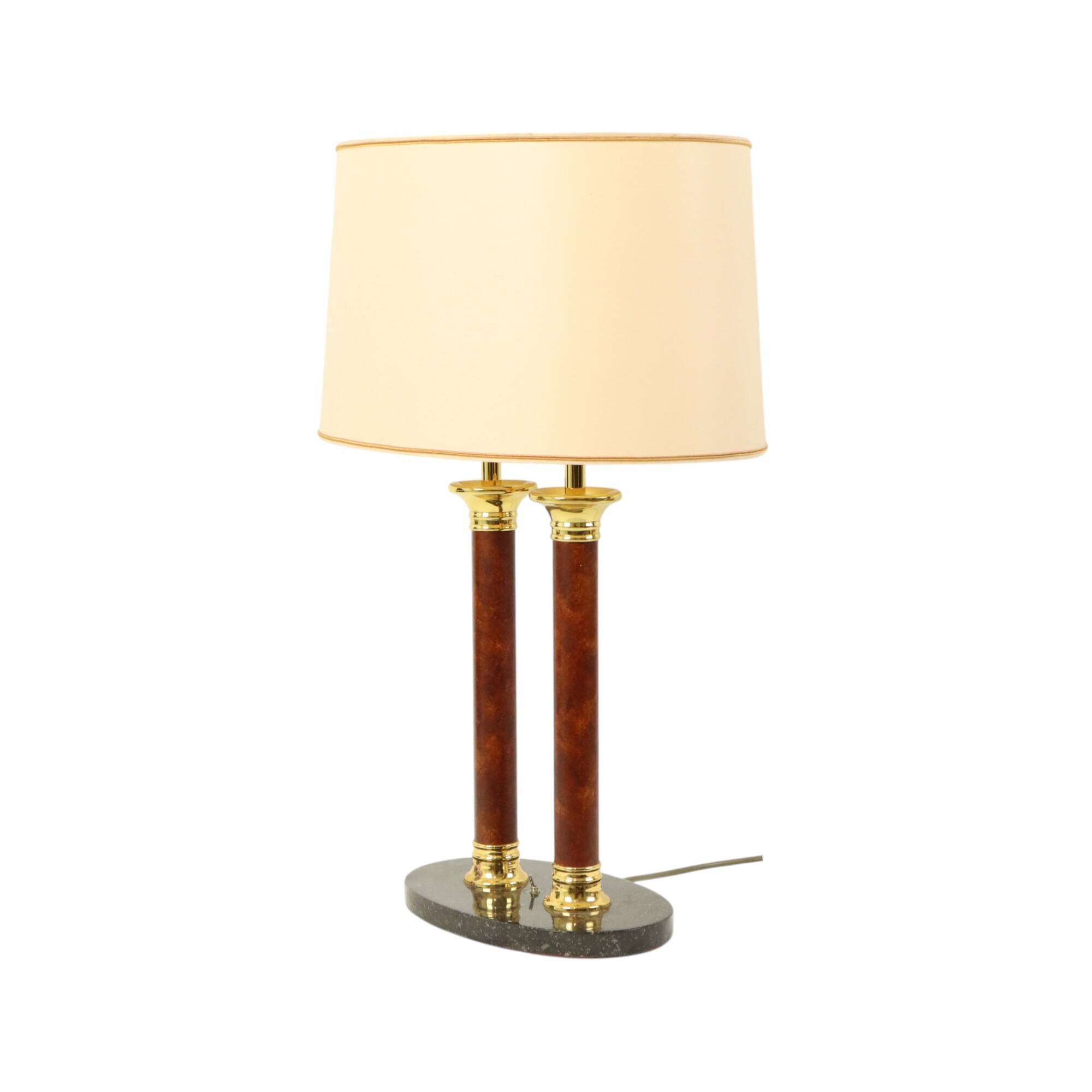 Lampe de table vintage Lusterie Deknudt de style Hollywood Regency