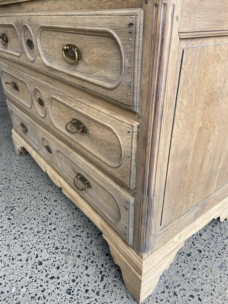 Raw wood chest of drawers