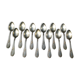 12 Apollo silver metal spoons in Transition Louis XV XVI style