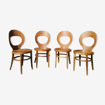 Series of 4 chairs bistro Baumann seagull