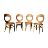 Series of 4 chairs bistro Baumann seagull