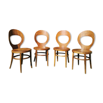 Series of 4 chairs bistro Baumann seagull