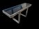 Italian steel and brass console 1970