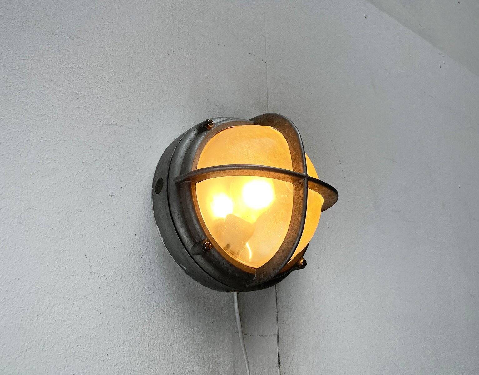 Mid-Century Danish Outdoor Metal Wall Lamp Model Skot by Lauritz Knudsen for Louis Poulsen, 1960s