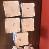 5 cobalt blue flower spice jar