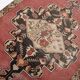 Oriental Pattern Classic Red Black Vintage Persian Rug, 132x222Cm