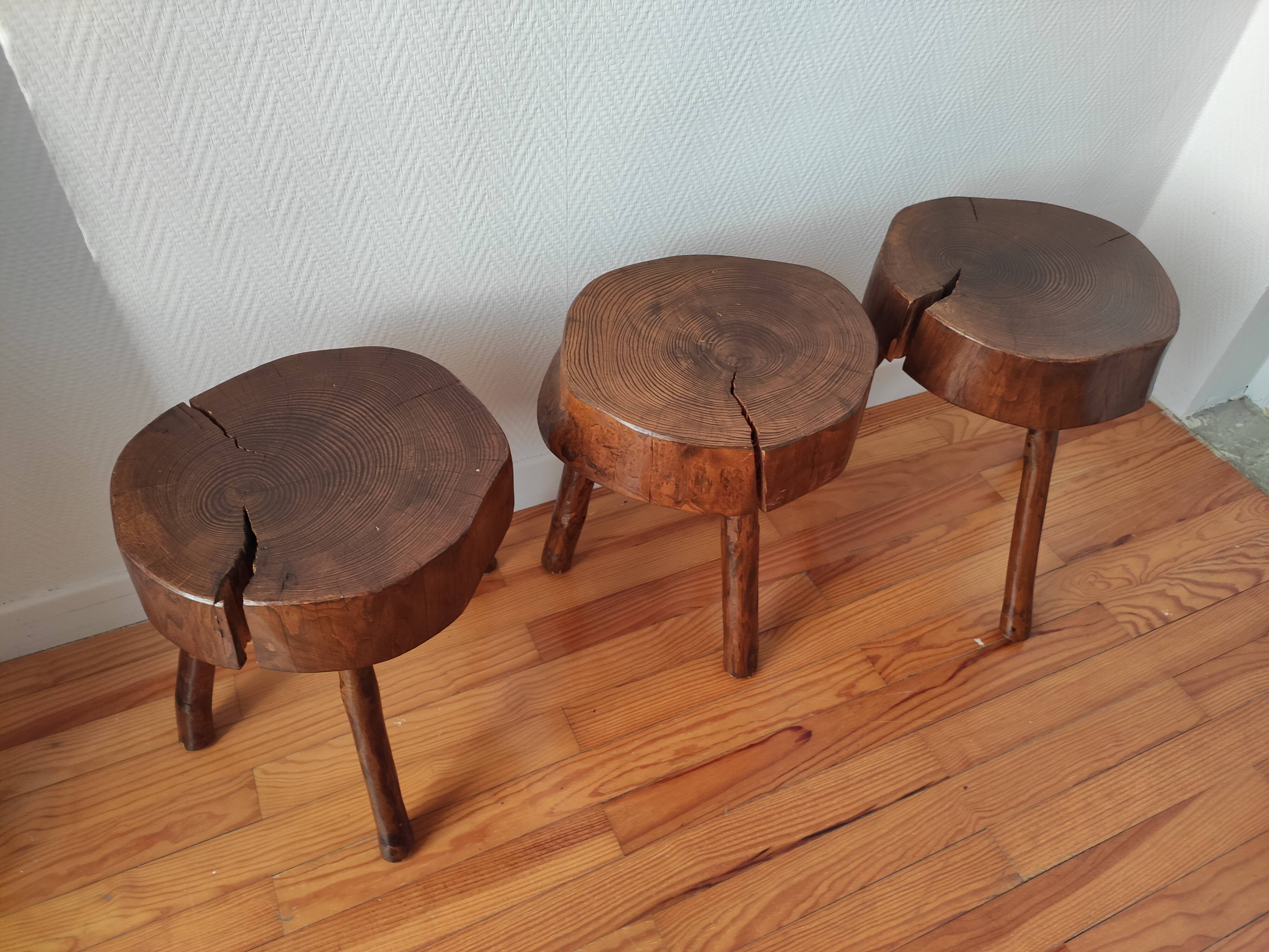 Brutalist stools 1970