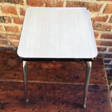 Grey and metal formica tabouret