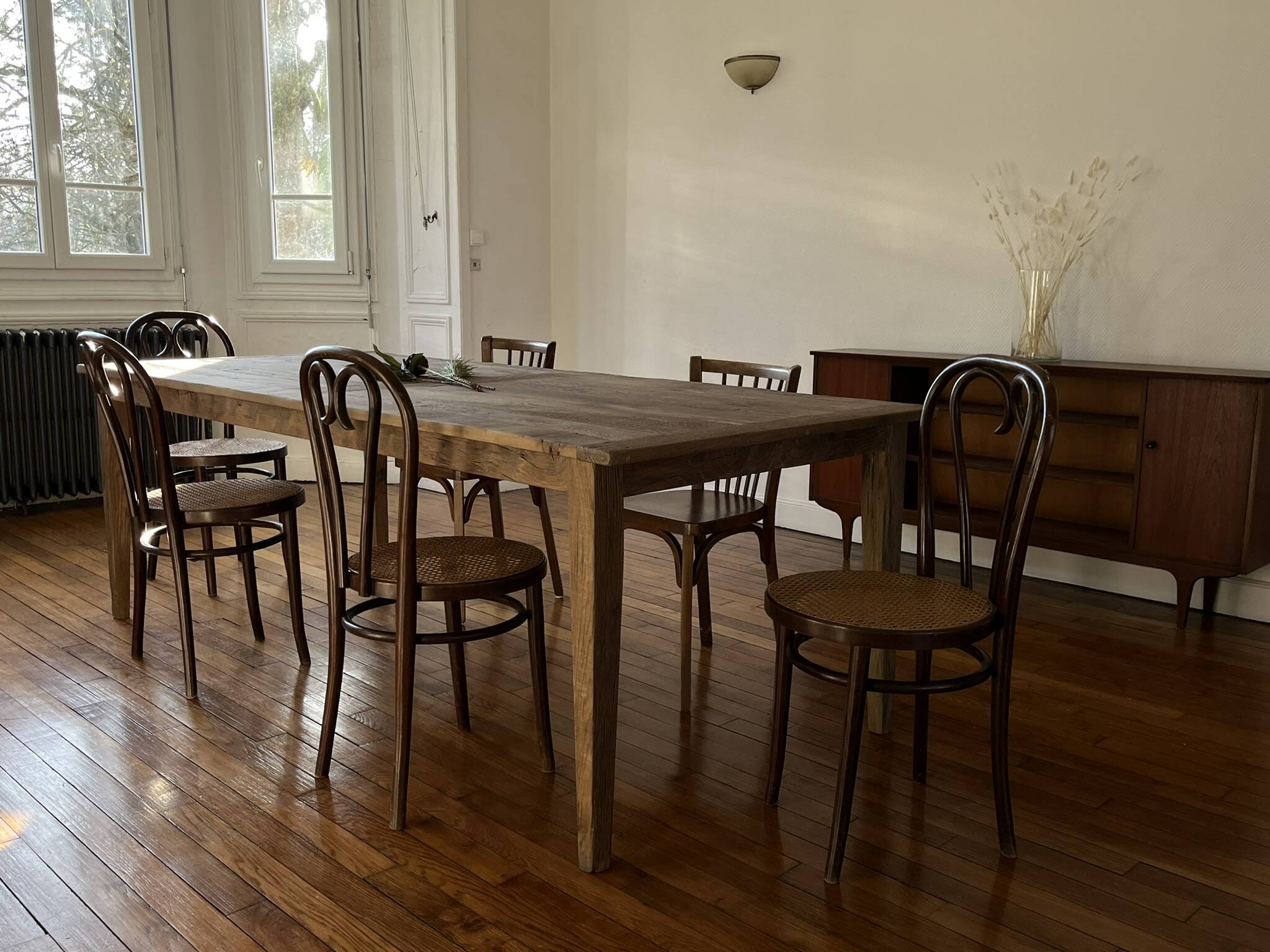 Farm table in solid oak Provence - 250 cm in length