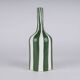 Handcrafted soliflore vase in streaked ceramic with large stripes