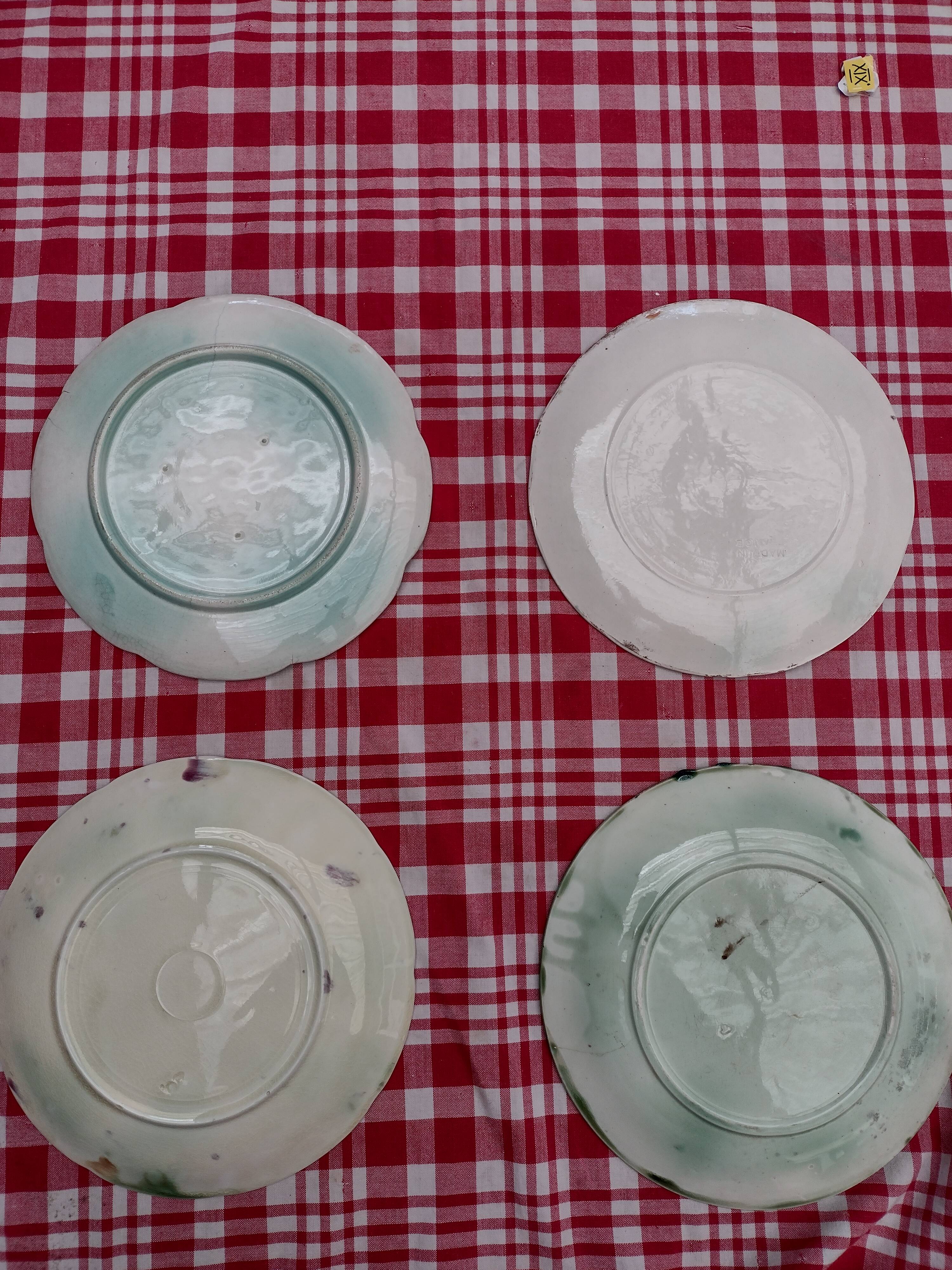 set of 4 plates splashes autumn