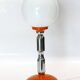 1970s chrome and orange table lamp design