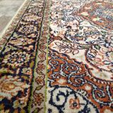 Tapis persan fait main en laine et soie
