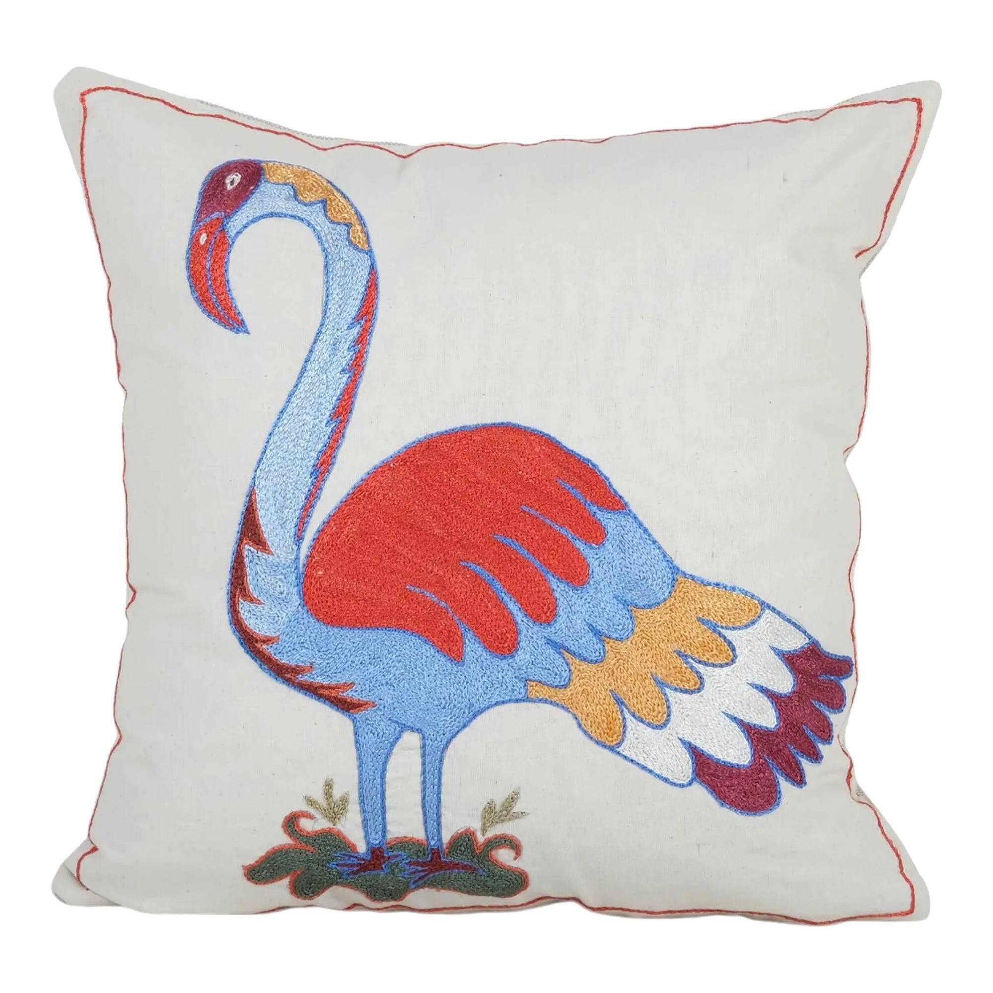 Vintage embroidered cushion cover 46x46 cm