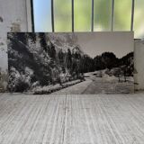 Ancienne photographie montagne noir et blanc XXL