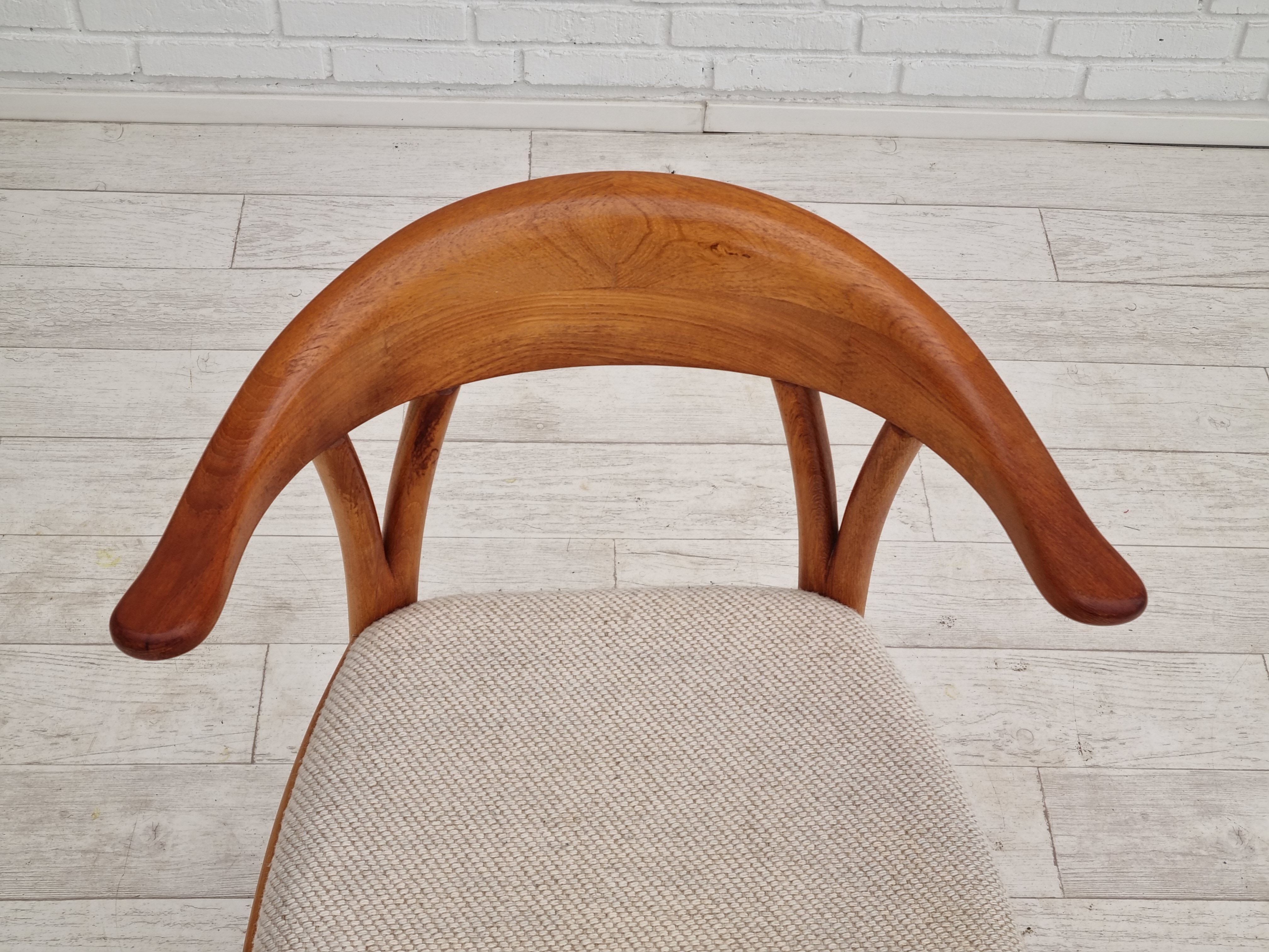 1960s, Danish design, armchair, teak wood, wool, original very good condition