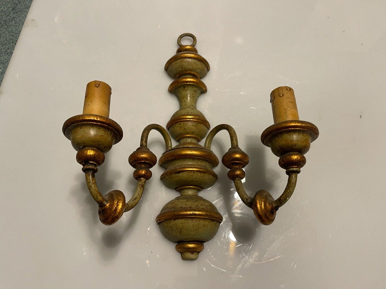 Italian Wooden Sconces, 1970s, Set of 2