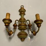 Italian Wooden Sconces, 1970s, Set of 2
