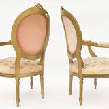 Gilded wooden living room in Louis XVI style