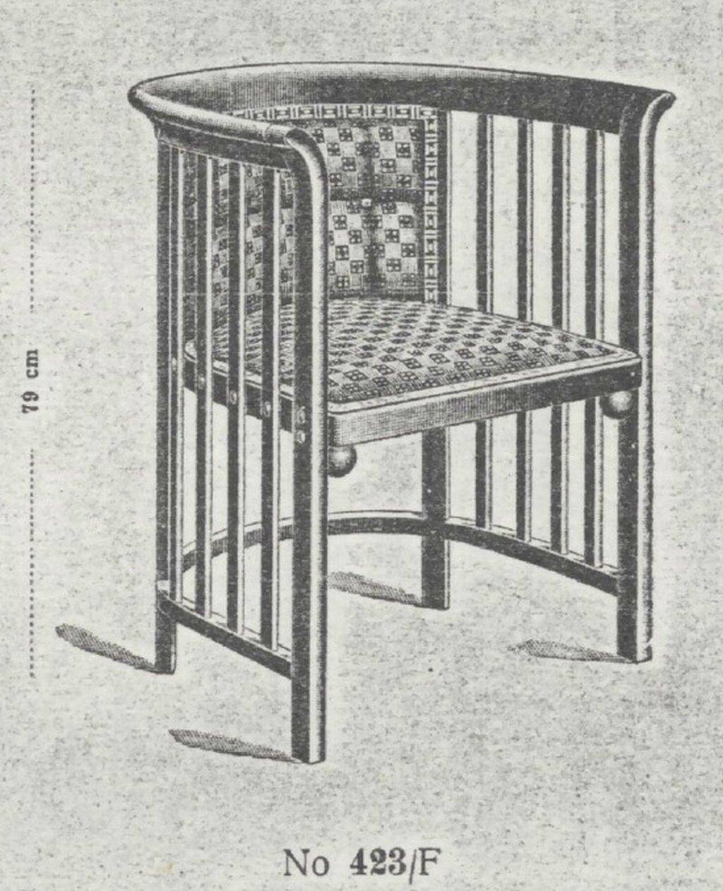Fledermaus armchair no. 423 by Josef Hoffmann