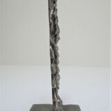 Sculptural paper press nice cast aluminum design 70s