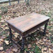 Louis XIII twisted farm table / Turned wooden desk