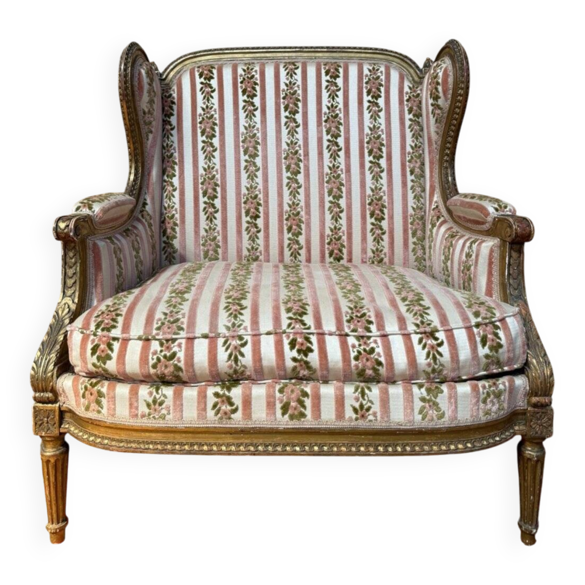 Fauteuil - Bergère à oreilles style Louis XVI "JANSEN"