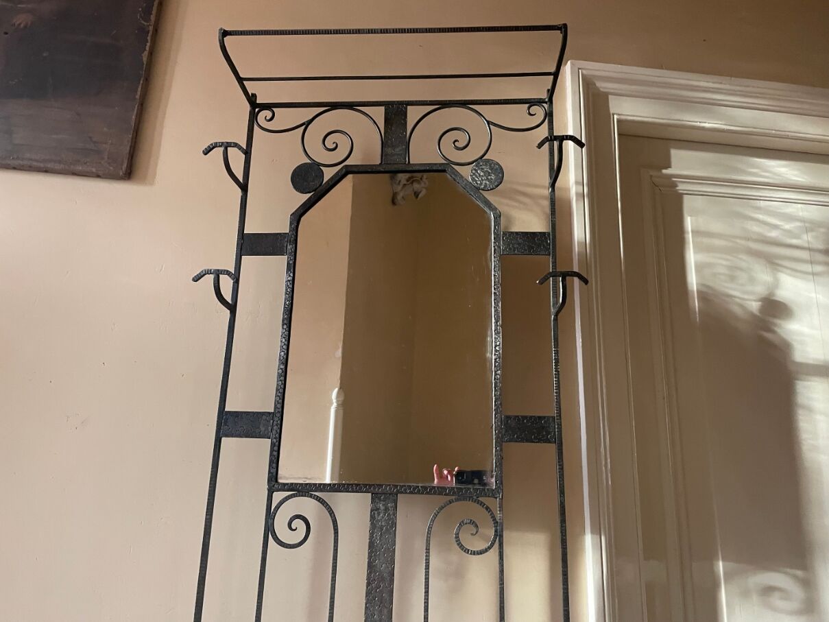Porte-manteau mural sur pied art déco